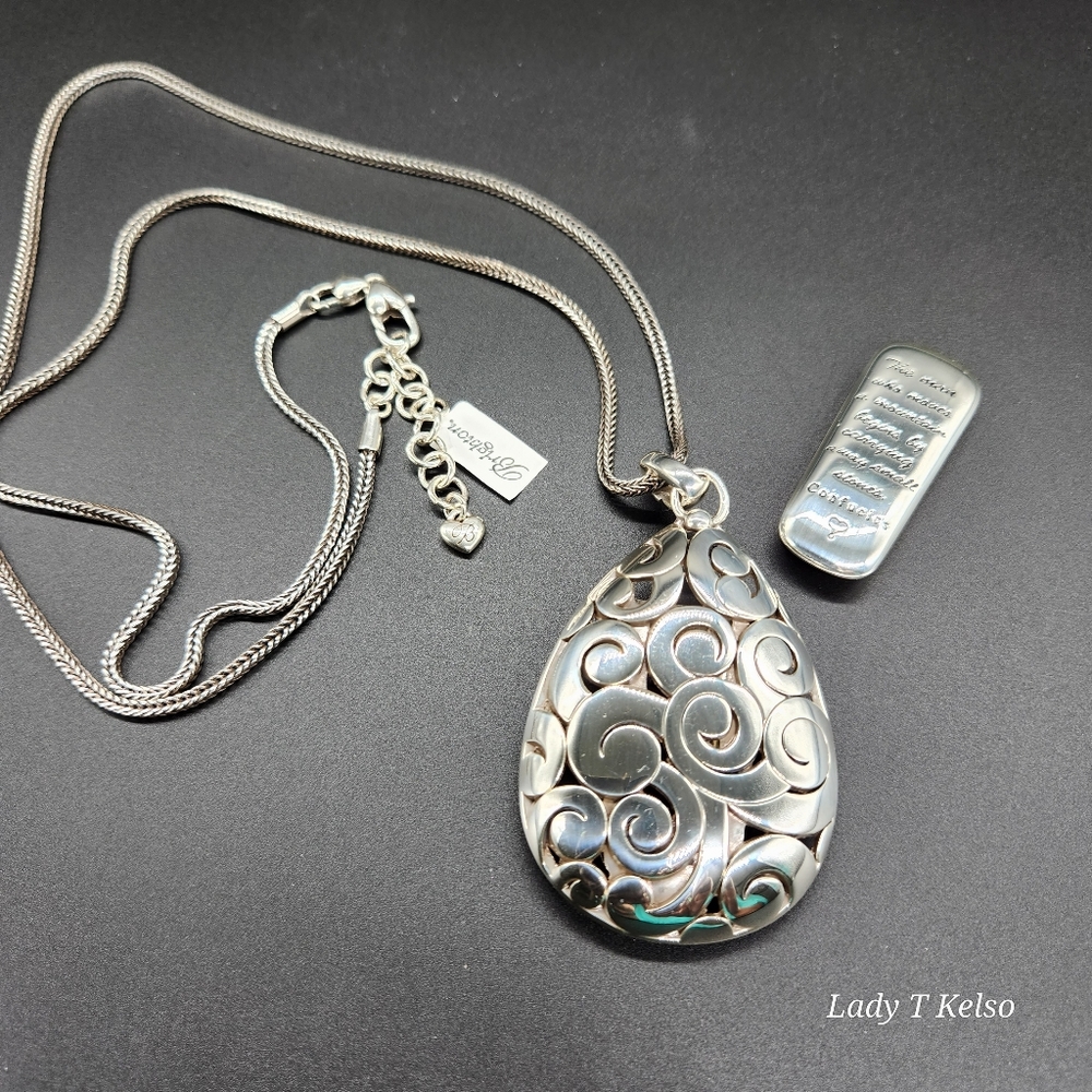 Brighton Contempo Fit Inspirational Long Convertible Necklace 34" NWT